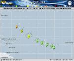 Tropical Storm DANIELLE forecast track map as of National Hurricane Center discussion number 5