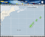 Tropical Storm Fernand forecast track map as of National Hurricane Center discussion number 10