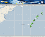 Tropical Storm Fernand forecast track map as of National Hurricane Center discussion number 6