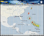 Hurricane EARL forecast track map as of National Hurricane Center discussion number 18