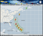 Hurricane EARL forecast track map as of National Hurricane Center discussion number 24
