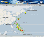 Hurricane EARL forecast track map as of National Hurricane Center discussion number 26