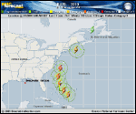 Hurricane EARL forecast track map as of National Hurricane Center discussion number 28