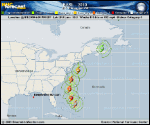 Hurricane EARL forecast track map as of National Hurricane Center discussion number 30