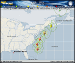 Hurricane EARL forecast track map as of National Hurricane Center discussion number 33