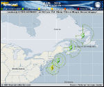 Hurricane EARL forecast track map as of National Hurricane Center discussion number 38