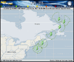 Tropical Storm EARL forecast track map as of National Hurricane Center discussion number 39