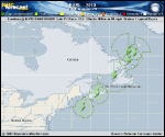Tropical Storm EARL forecast track map as of National Hurricane Center discussion number 40
