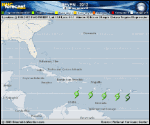 Tropical Depression SEVEN forecast track map as of National Hurricane Center discussion number 6