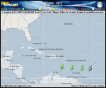 Tropical Depression SEVEN forecast track map as of National Hurricane Center discussion number 7