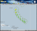 Tropical Storm Gabrielle forecast track map as of National Hurricane Center discussion number 10