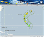 Tropical Storm Gabrielle forecast track map as of National Hurricane Center discussion number 15