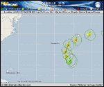 Hurricane Gabrielle forecast track map as of National Hurricane Center discussion number 19