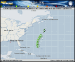 Tropical Storm FIONA forecast track map as of National Hurricane Center discussion number 13