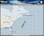 Tropical Depression FIONA forecast track map as of National Hurricane Center discussion number 18