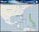 Tropical Storm FIONA forecast track map as of National Hurricane Center discussion number 7