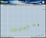 Hurricane GORDON forecast track map as of National Hurricane Center discussion number 11