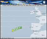 Hurricane GORDON forecast track map as of National Hurricane Center discussion number 18
