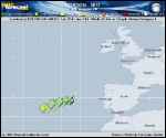Hurricane GORDON forecast track map as of National Hurricane Center discussion number 19