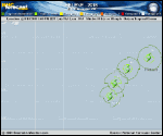 Tropical Storm Helene forecast track map as of National Hurricane Center discussion number 30