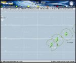 Tropical Storm Helene forecast track map as of National Hurricane Center discussion number 32
