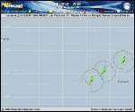 Tropical Storm Helene forecast track map as of National Hurricane Center discussion number 33