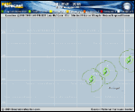 Tropical Storm Helene forecast track map as of National Hurricane Center discussion number 34