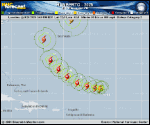 Hurricane Humberto forecast track map as of National Hurricane Center discussion number 10