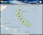 Hurricane Humberto forecast track map as of National Hurricane Center discussion number 15