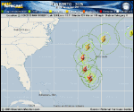 Hurricane Humberto forecast track map as of National Hurricane Center discussion number 21