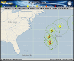 Hurricane Humberto forecast track map as of National Hurricane Center discussion number 23