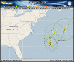 Hurricane Humberto forecast track map as of National Hurricane Center discussion number 24