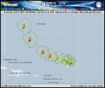Tropical Storm Humberto forecast track map as of National Hurricane Center discussion number 6