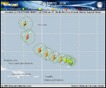 Hurricane Humberto forecast track map as of National Hurricane Center discussion number 7