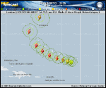 Hurricane Humberto forecast track map as of National Hurricane Center discussion number 9