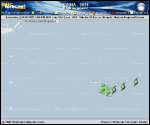 Tropical Storm Hanna forecast track map as of National Hurricane Center discussion number 7