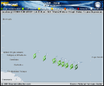 Tropical Depression NINE forecast track map as of National Hurricane Center discussion number 1