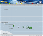 Tropical Depression GASTON forecast track map as of National Hurricane Center discussion number 6
