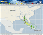 Tropical Storm ISAAC forecast track map as of National Hurricane Center discussion number 20