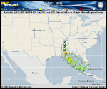 Tropical Storm ISAAC forecast track map as of National Hurricane Center discussion number 23