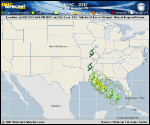 Tropical Storm ISAAC forecast track map as of National Hurricane Center discussion number 25