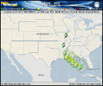 Tropical Storm ISAAC forecast track map as of National Hurricane Center discussion number 26