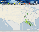 Tropical Storm ISAAC forecast track map as of National Hurricane Center discussion number 27