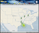 Hurricane ISAAC forecast track map as of National Hurricane Center discussion number 33