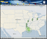 Tropical Storm ISAAC forecast track map as of National Hurricane Center discussion number 35
