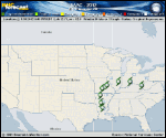 Tropical Depression ISAAC forecast track map as of National Hurricane Center discussion number 39