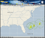 Hurricane Imelda forecast track map as of National Hurricane Center discussion number 17