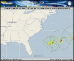 Hurricane Imelda forecast track map as of National Hurricane Center discussion number 20