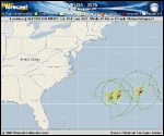 Hurricane Imelda forecast track map as of National Hurricane Center discussion number 22