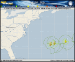 Hurricane Imelda forecast track map as of National Hurricane Center discussion number 23